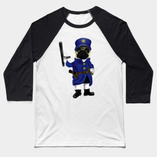 Funny Pug Officer Dog Lovers Gift Baseball T-Shirt